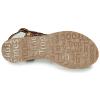 Sandale en cuir tressé tan HIDEA à entre-doigt, muni d'une boucle ajustable. Dessus/tige cuir, doublure cuir, semelle intérieur cuir, semelle extérieure synthétique, hauteur talon 1 cm.