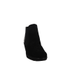 Boots, marque française HIRICA, Noires, décor façon serpent sur arrière, semelle extérieure caoutchouc, talon compensé hauteur 5 cms, sans couture