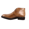 Chukka boots de la marque espagnole Berwick, cousu Good Year, montées sur semelles caoutchouc, doublure et tige cuir, patinées main