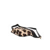 Pochette cuir léopard, marque ELUE PAR NOUS, fermeture zip, sangle réglable, Longueur 15cms,Hauteur 8 cms, Epaisseur 4 cms.