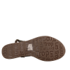 Sandales de la marque Les Tropéziennes, dessus cuir de vachette, doublure cuir, semelle intérieure cuir, semelle extérieure élastomère
