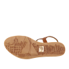 Sandales plates Les Tropéziennes par M. BELARBI, HACKLIO tan, dessus/tige cuir, doublure cuir, semelle intérieure cuir, haut talon 1,2 cms, fermeture boucle ajustable, talon plat
