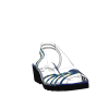 Sandales de la marque AZUREE, dessus cuir mica, effet cristal, non doublées, semelle intérieure cuir, semelle extérieure cuir. Séduisantes et harmonieuses.