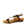 Sandales ANA ROMAN, tout cuir, semelle confort, semelle d'usure élastomère, hauteur talon 4,5