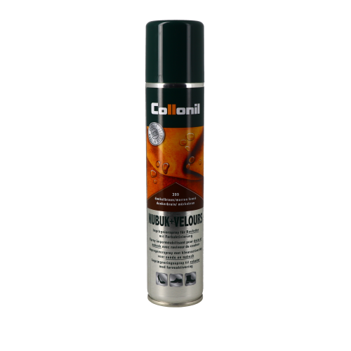 Spray imperméabilisant pour daim et nubuck avec raviveur de couleur COLLONIL nubuck + velours - marron foncé