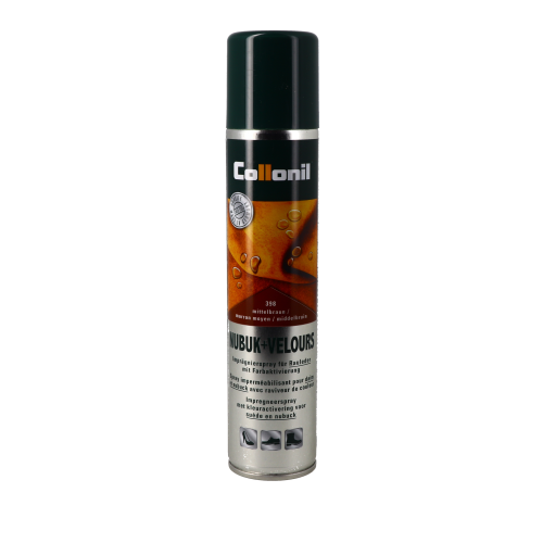 Spray imperméabilisant pour daim et nubuck avec raviveur de couleur COLLONIL nubuck + velours - marron moyen